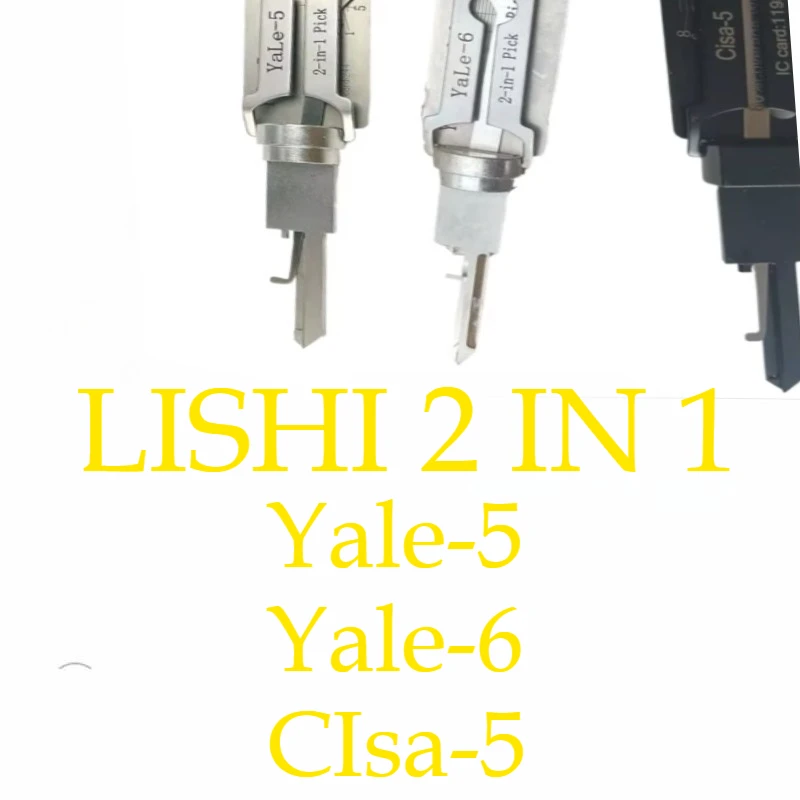 

Lishi Pick 2in1 Yale-6 Yale-5 CISA-5 for Cylinder Lock for Italy CISA1198 and Euro Yale244 UK Yale-5 PIN Keyway Lock Picking Kit