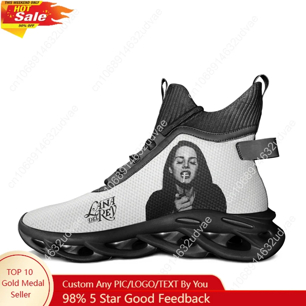 

Lana Del Rey Singer High Top Running Shoes Mens Womens Casual Sneaker Durable Mesh Footwear Custom Soft Elastic Sole Shoe Black