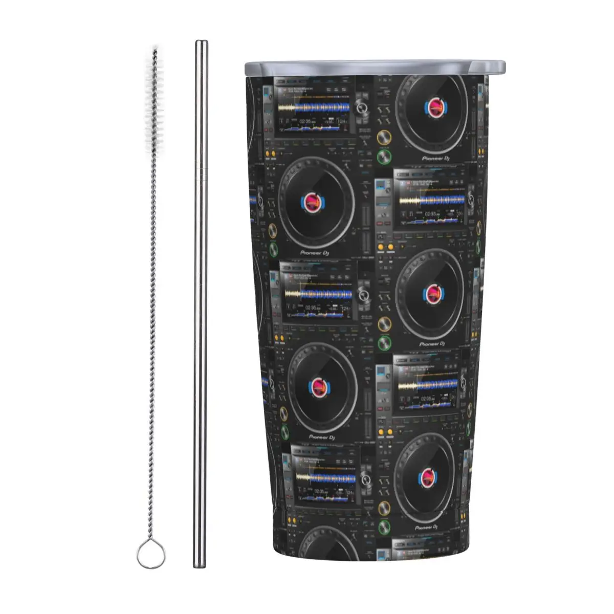 Pioneer DJ CDJ3000 Multi Format Player Stainless Steel Tumbler Vacuum Insulated Mugs Thermal Cold Bottle Straw With Lid 20oz