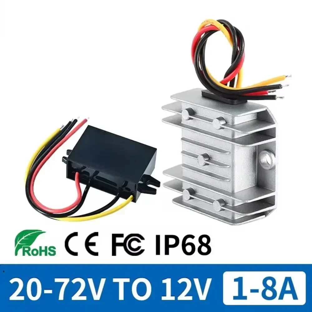 

60V 48V 36V 24V to 12V 1A 2A 3A 5A 8A Buck DC DC Power Converter Step Down Power Supply Regulator for car camera Golf Carts