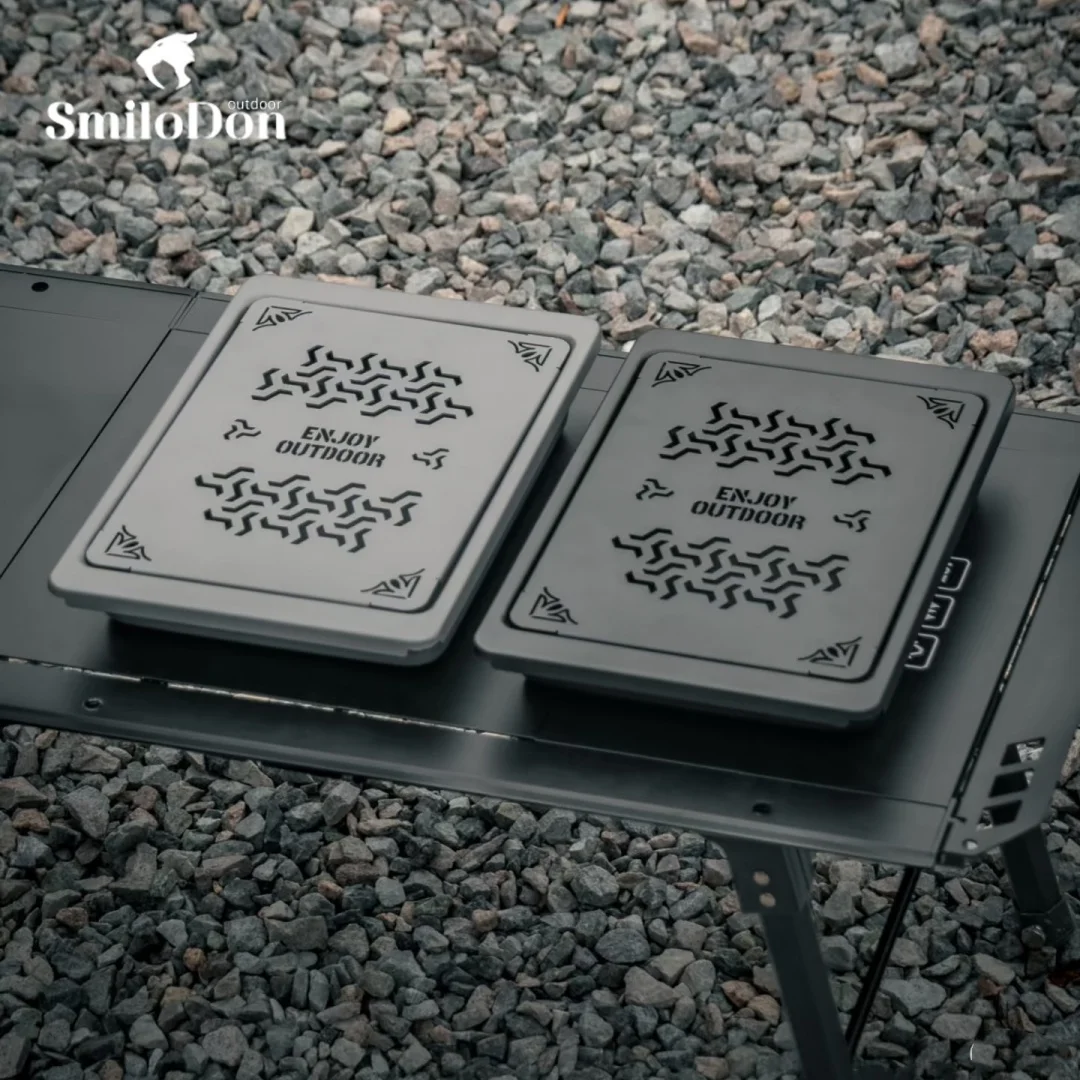 SmiloDon IGT 1-Einheit Teetablett Camping IGT Tisch 1 Einheit Aluminiumlegierung Hohldeckplatte Outdoor IGT Tisch Universelle Aufbewahrungsbox