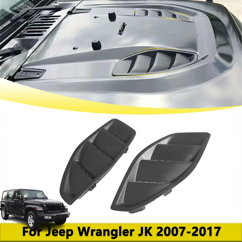 

Hood Vent Louvers Cover Trim for Jeep Wrangler JK Rubicon 2007-2017 10th Anniversary Hood Vent Covers Car Styling Accessories