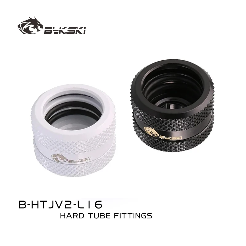 Bykski OD12mm/OD14mm/OD16mm Hard Tube Fitting Hand Compression Copper Joint G1/4'' Use for PMMA /PETG Rigidity Pipe B-HTJV2-L14