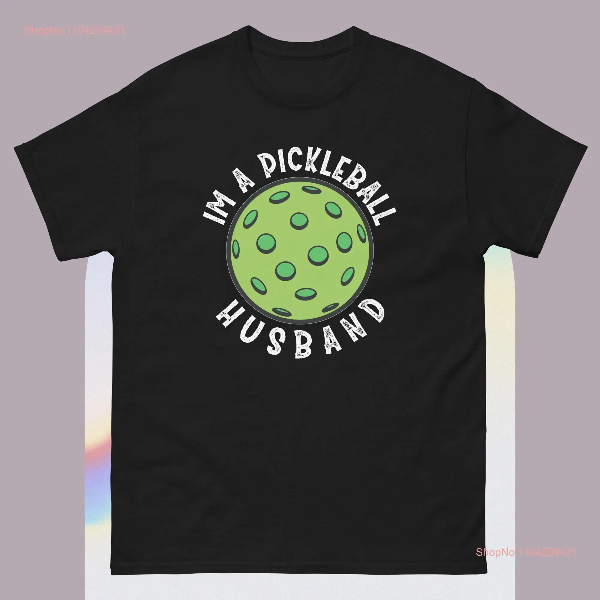 i'm a pickleball husband funny hubby figure t shirt long or short sleeves