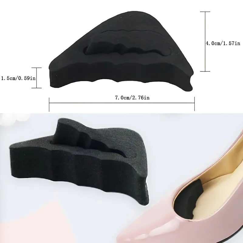 4pcs High Heel Shoe Toe Separators, Soft Memory Foam, Anti-Slip and Anti-Blister Insoles, Shoe Reducer, Toe Protector