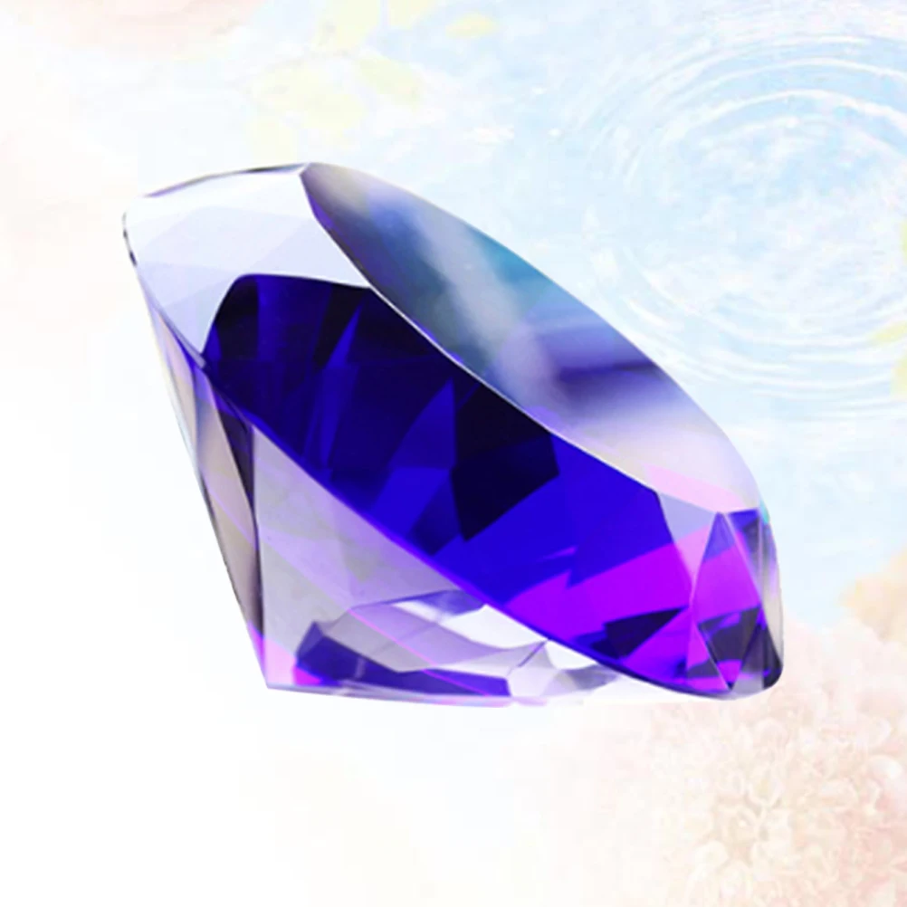 

2Pcs Blue Decorative Artificial Diamond Wedding Home Party Decor Romantic Faux Diamond Ornament