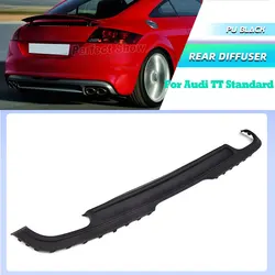 Car Rear Bumper Diffuser Lip Spoiler for Audi TT 8J Standard 2006-2010 Non-US Version Racing Rear Apron Lip Body Kit PU Black