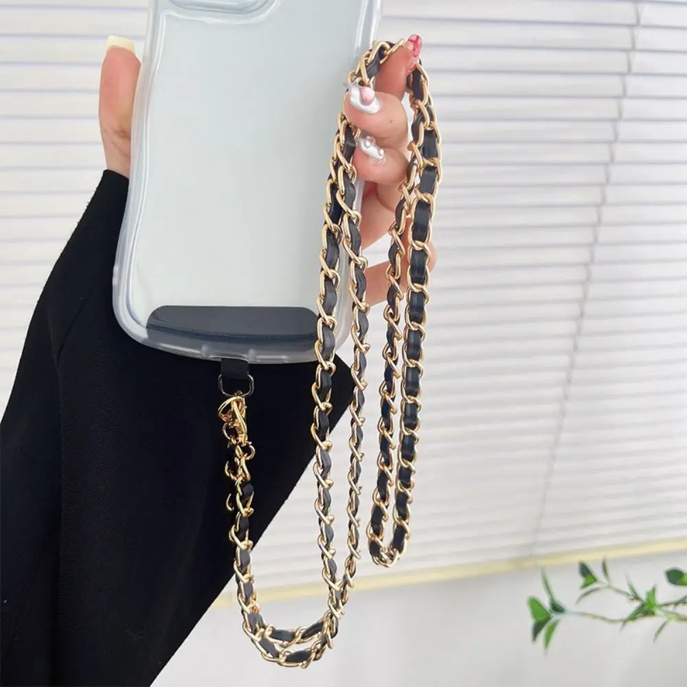 Fashion PU Leather Phone Lanyard Anti-lost Colorful Shoulder Strap Detachable Crossbody Pickup Chain for Woman Girls