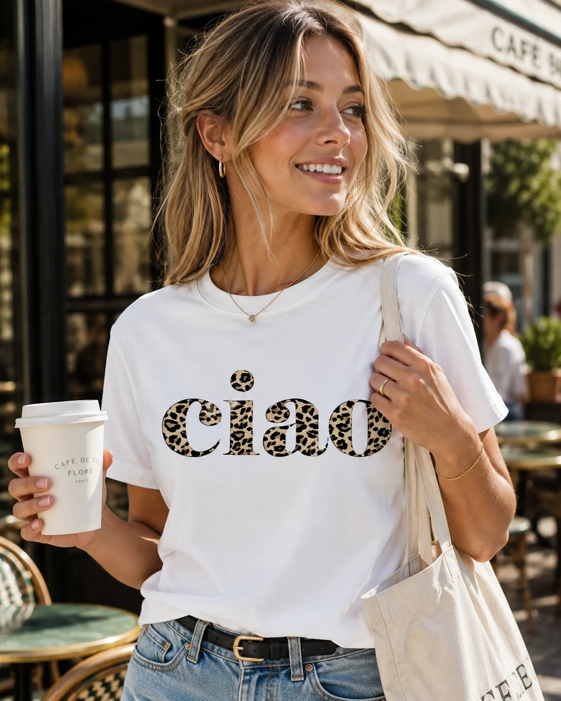 Camiseta de manga corta informal con estampado de corazón, camiseta Ciao Fashion Harajuku Kawaii, ropa Y2K para mujer ﻿