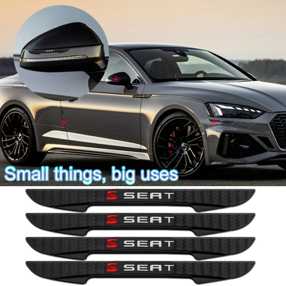 4PCS Bumper Anti-collision Strip Car Door Anti-Scratch Protector Stickers For Seat Leon 2 mk2 mk3 Mk1 5f Ibiza Ateca Altea Cupra