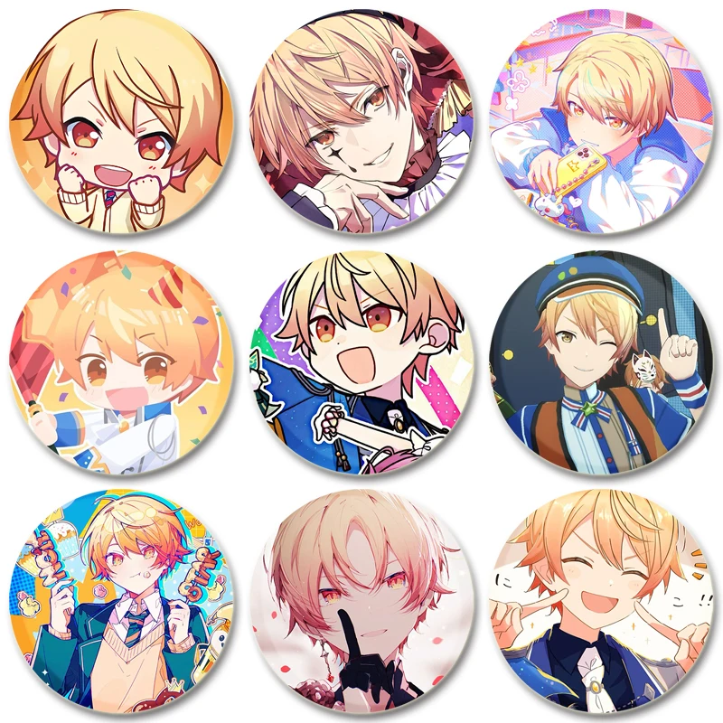 58mm Project SEKAI Anime Tenma Tsukasa Round Badge Accessories DIY Craft for Clothes Backpack Fans Gifts Snap-in Button Pins