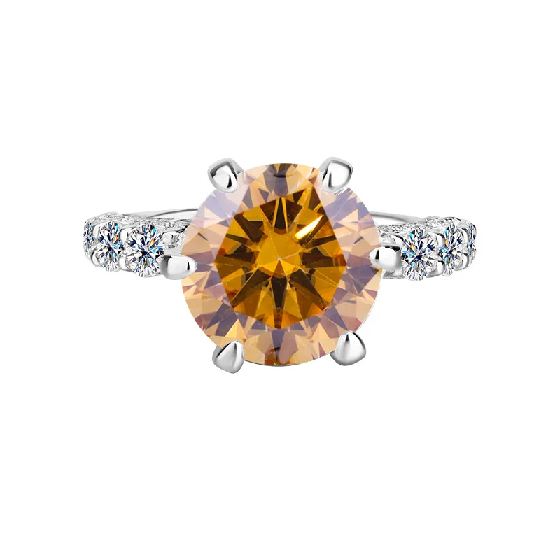 

Женское модное высококачественное платиновое кольцо PT950, роскошный инкрустированный муассанит 2 карата, белый лунный свет, роскошный стиль