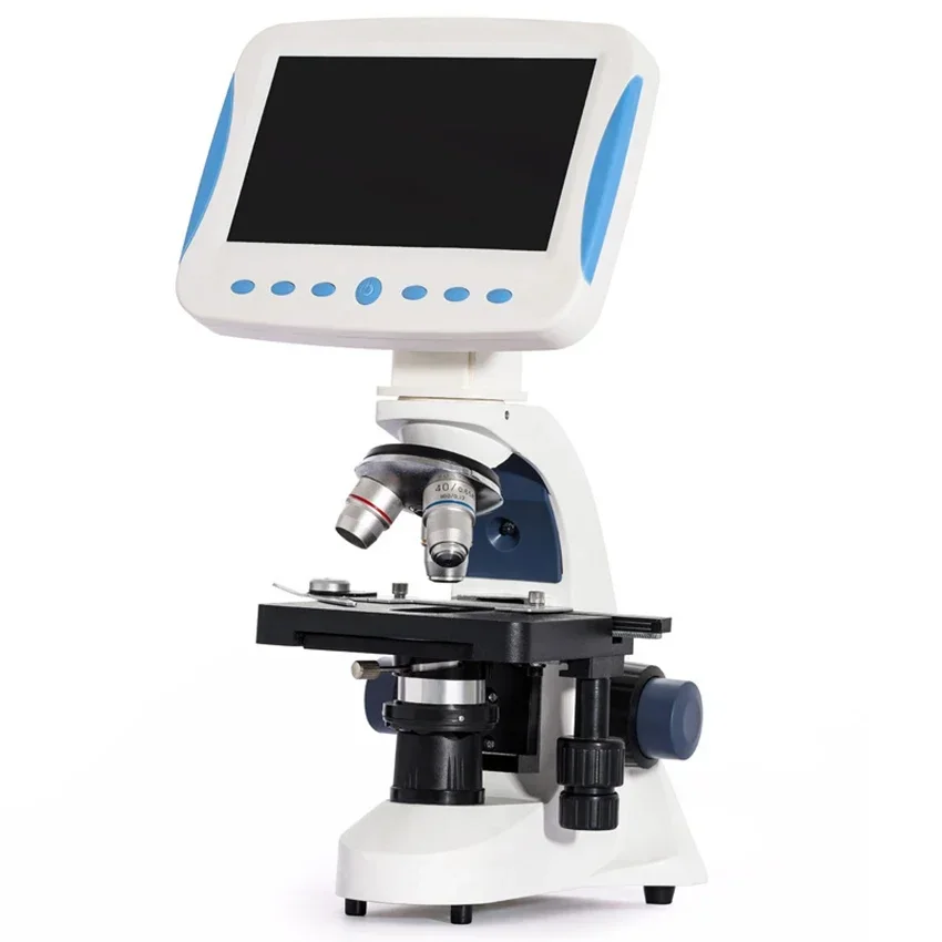 Professional Digital Microscope Compound Biological Microscope with LCD Display Measuring Line Laboratory Microscope BL-2208