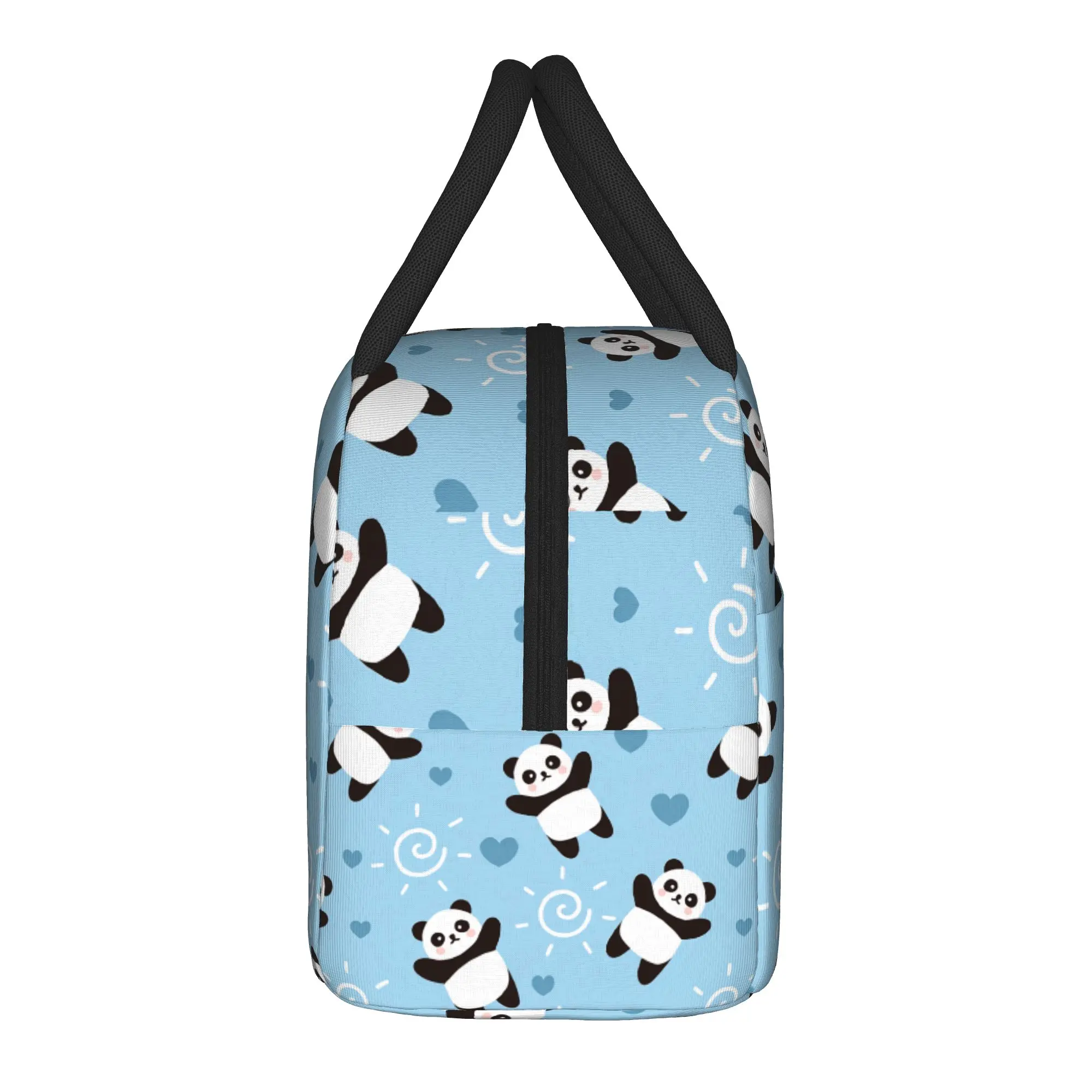 Cartoon Panda Lunch Bag  Leisure Lunch Box For Unisex Office Portable Cooler Bag Waterproof Graphic Design Thermal Tote Handbags