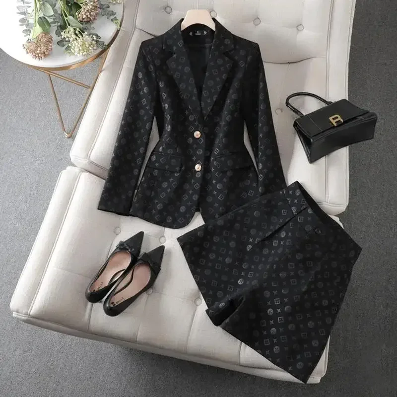 Costumes professionnels de tempérament Pop Fashion pour femmes, ensembles Blazer et pantalons et shorts formels à manches longues, nouvelle collection printemps été 2024