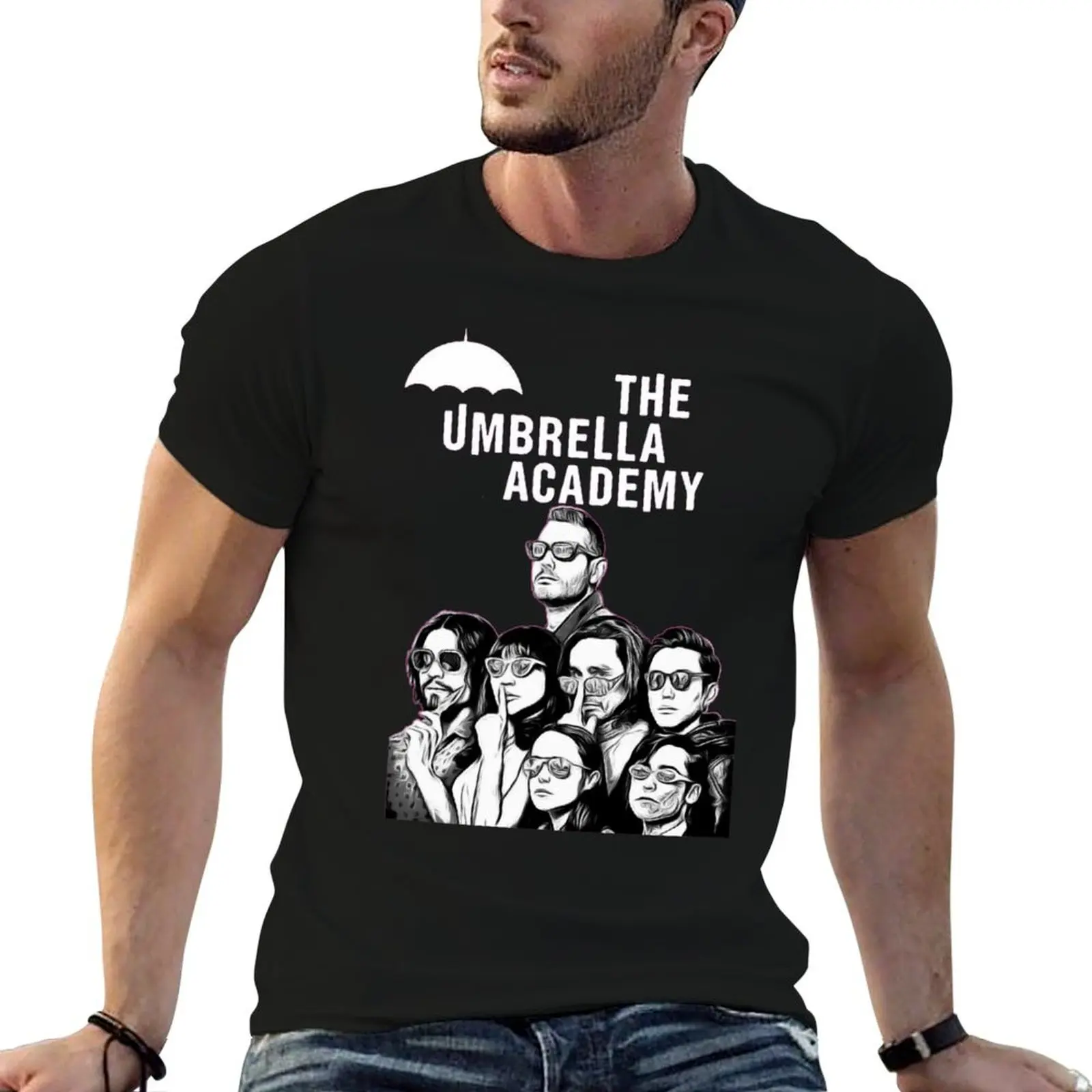 

The umbrella academy T-Shirt anime tshirt black cotton t-shirt plain for man package T-Shirt