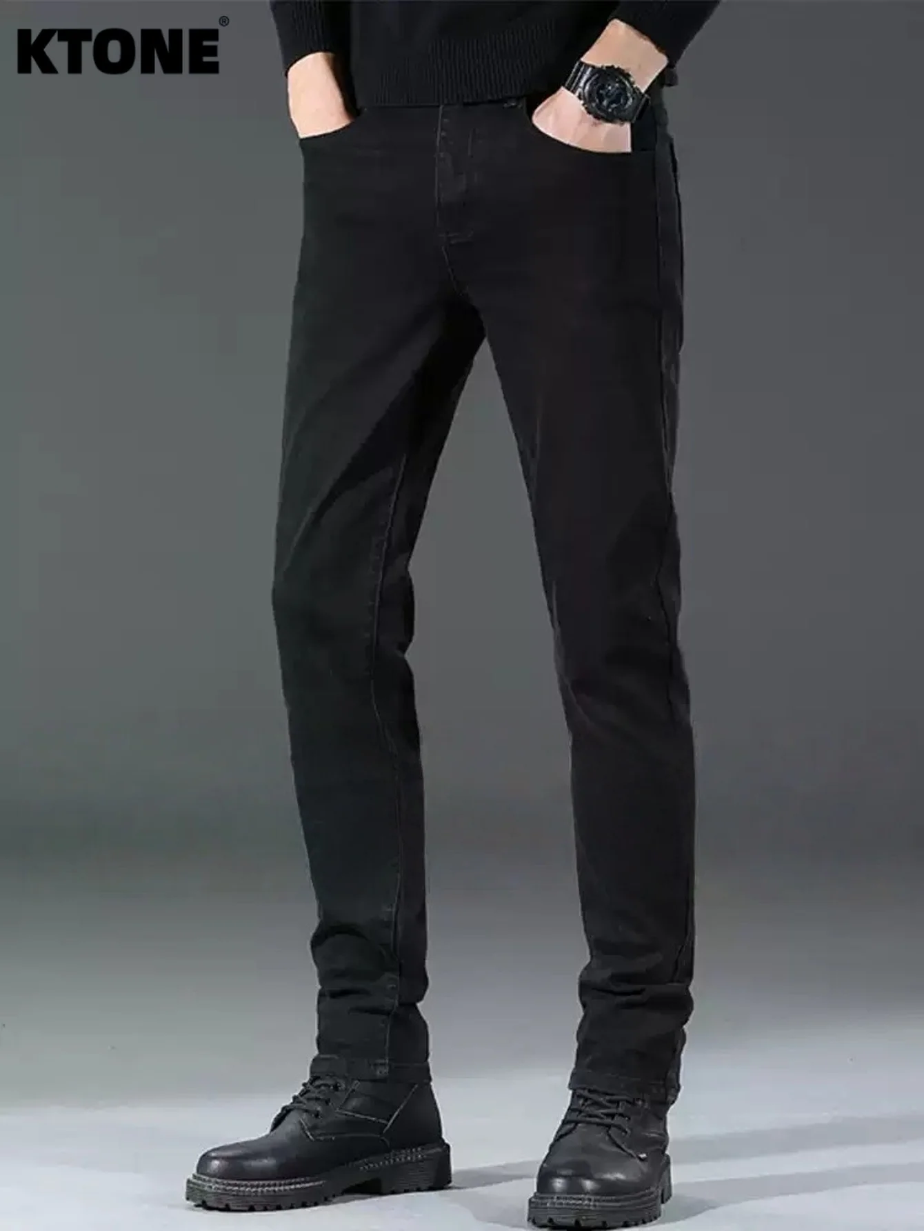 

Retro Jeans Gender Neutral Black Slim Pants Hip Hop Style Original Drip No accessories or belts included