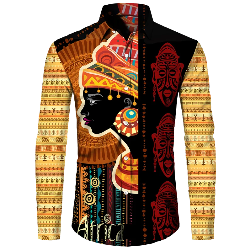 Street Fashion Egypt - Altes Ägypten Bedrucktes Herrenhemd Mode Persönlichkeit