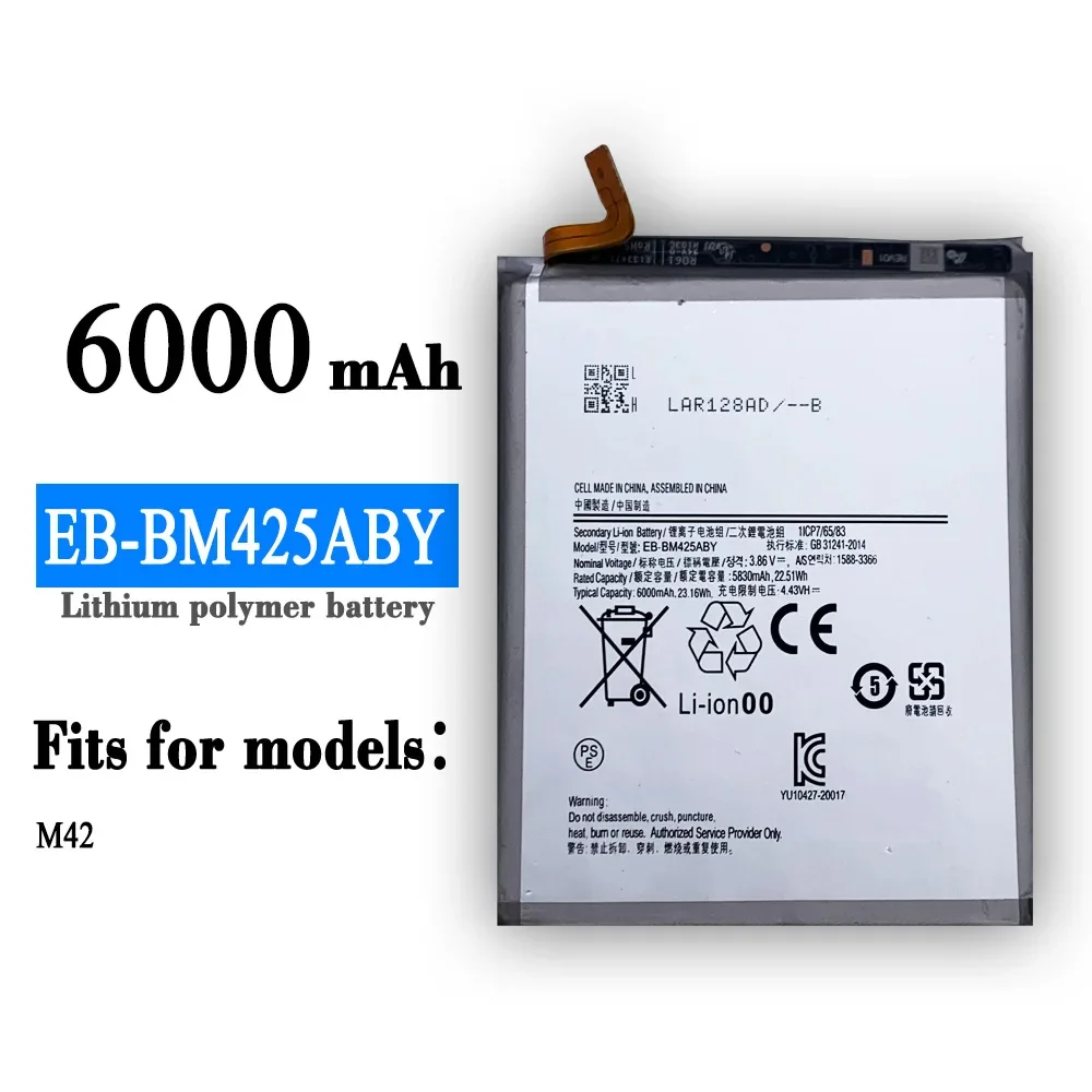 

100% Replacement Battery For Samsung M42 Mobile Phone EB-BM425ABY Large Capacity High Quality Built-in Battery