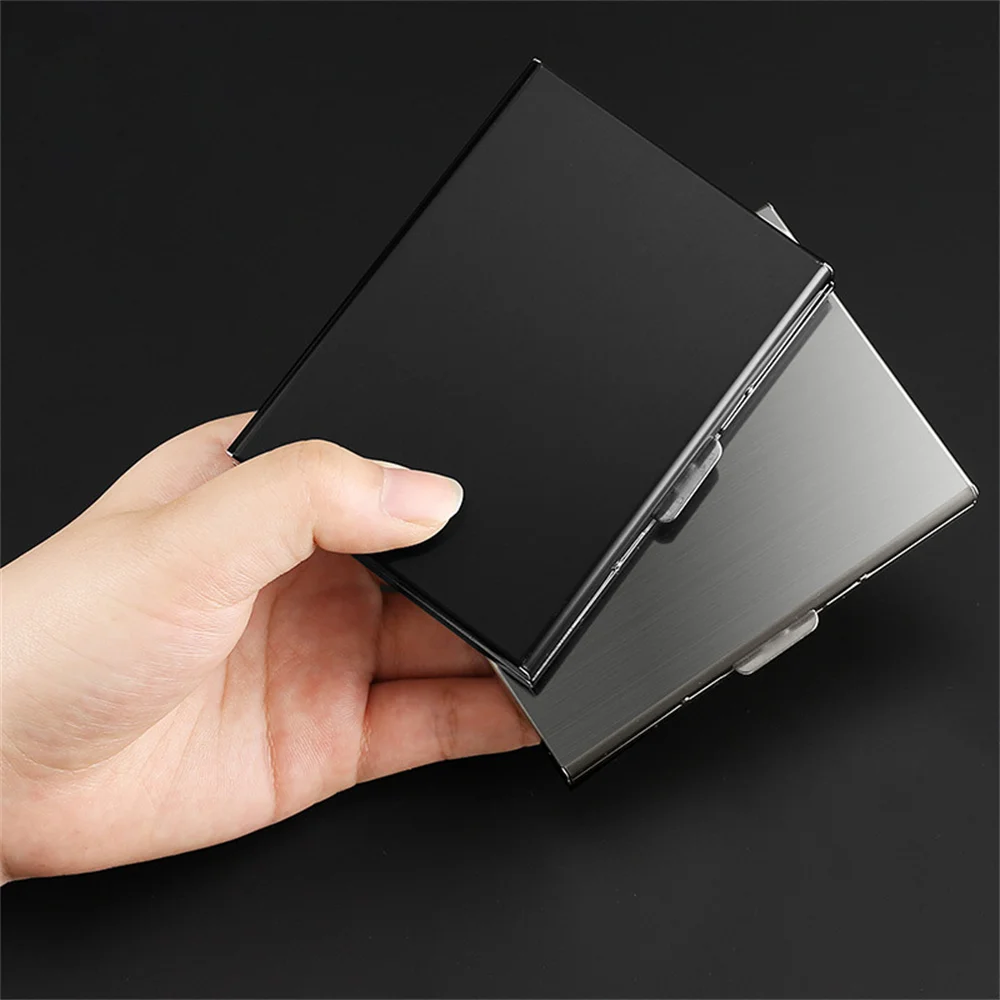 Porta carte d'identità Moda 6/10 slot per carte Porta carte Custodia in acciaio inossidabile Scatola anti-smagnetizzazione Protezione portatile per organizer