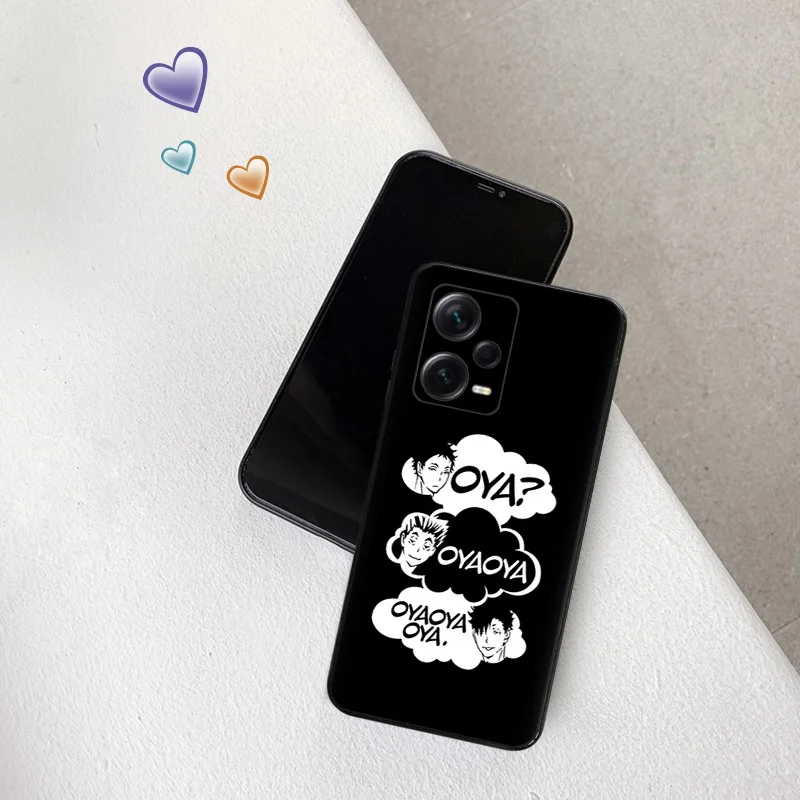 Silicone Soft Phone Case for Redmi Note 13 Pro 4G 5G 12 12c 13c Note12 Xiaomi 12t 12x 13Lite 12Lite Cartoon Haikyuu Hinata Cover