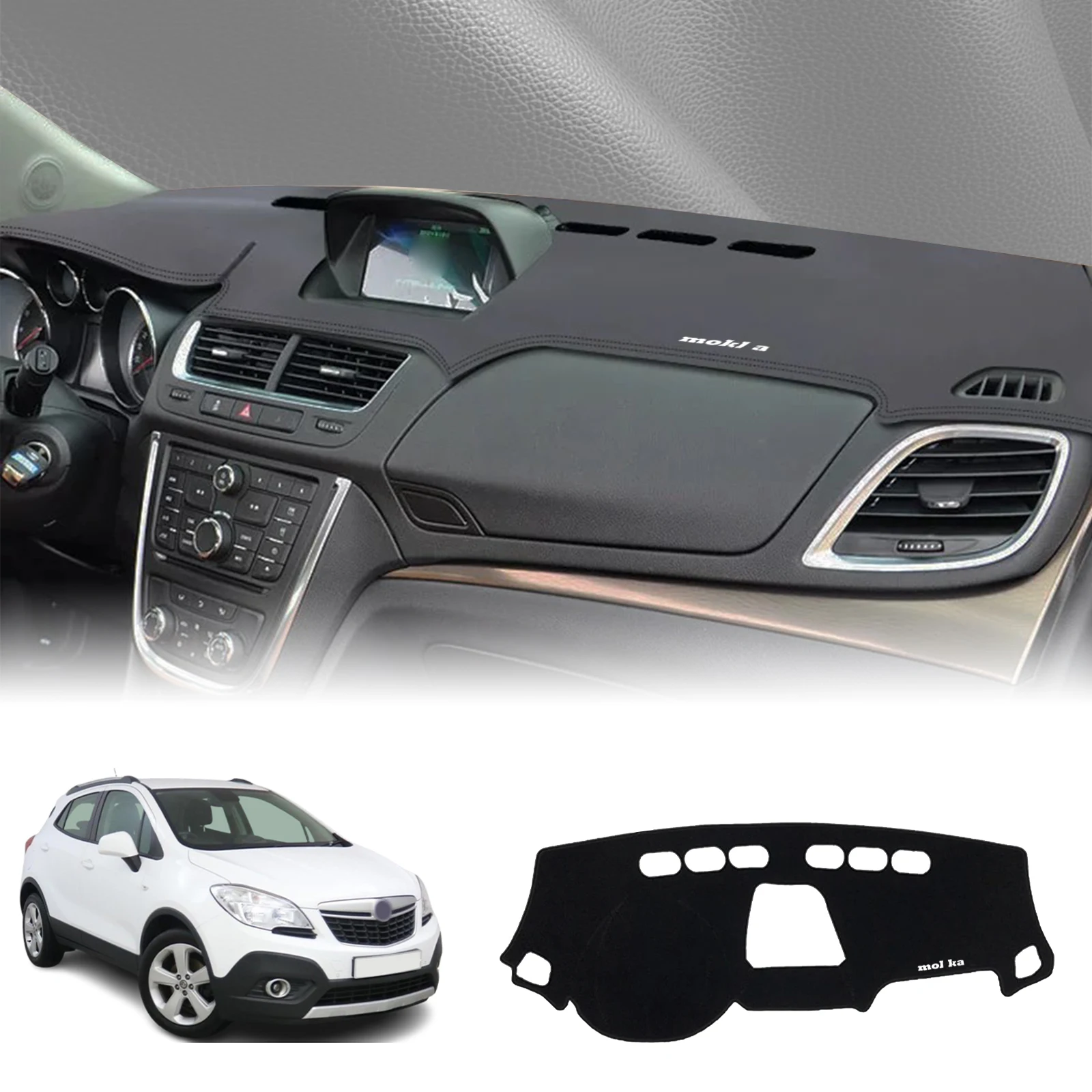 

fit for Opel Vauxhall Mokka 2013 2014 2015 2016 Car Dashmat Dashboard Cover Pad DashMat Sunshade Protective Carpet Accessories