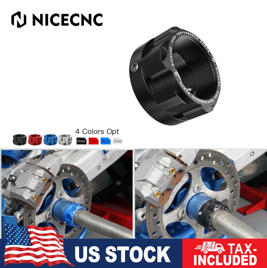 

(US stock) ATV Rear Axle Nut For Yamaha Raptor 700 2006-2023 700R Raptor 2009-2023 2018 2019 YFZ450 2007-2013 Accessories Billet