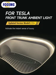 Przednie światło bagażnika do Tesla Model 3+ LED Atmosphere Lamp Strip Oświetlenie bagażnika do nowego modelu3 Highland 2024 Akcesoria samochodowe