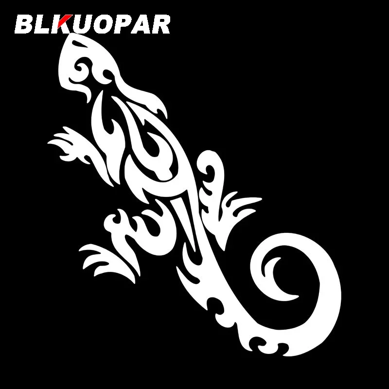 BLKUOPAR TRIBAL Lizard Car Stickers Vinyl Creative Scratch-Proof Decal Sunscreen Refrigerator Decoration Graphics Car Goods