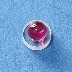 

Ruby Ball 4.76 Mm; Sapphire Holder, Outer Diameter 7.0, Thickness 3.0, Inner Diameter 3.25 Mm
