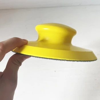 5 بوصة 6 بوصة الرملي القرص حامل الرمال ورقة دعم لوحة تلميع اليد طحن كتلة ل النجارة دليل تلميع هوك حلقة