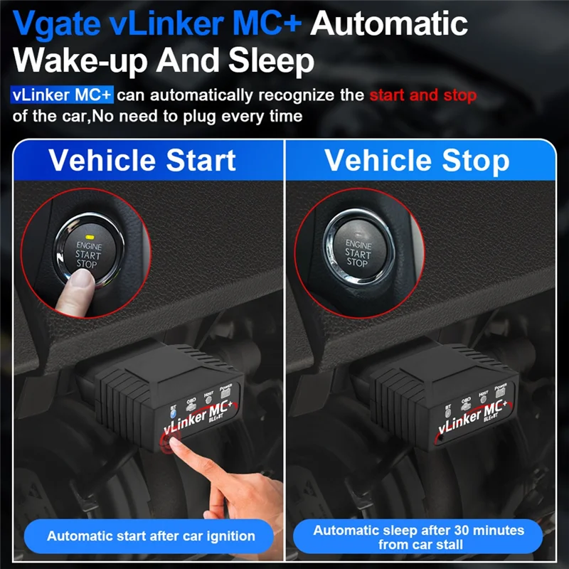 

НОВОЕ автомобильное устройство диагностики неисправностей для Vgate Vlinker MC + BLE Bluetooth 4,0 поддерживает системы Android и IOS