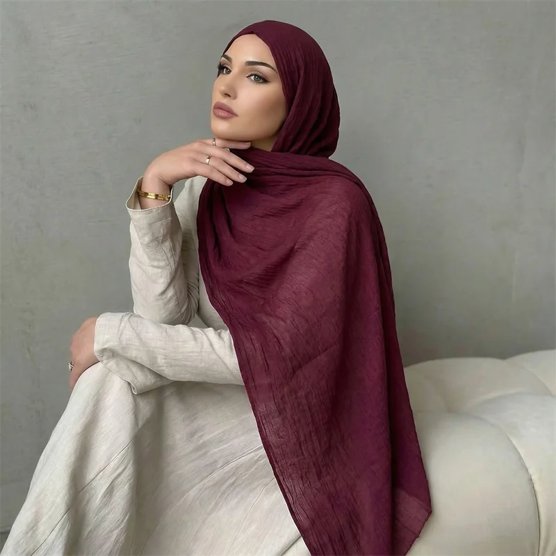 180*60Cm Large Women Brand Viscose Scarf Big solid color Voile Hijab Shawls and Wraps Female Foulards Luxury Designer 2026 NEW