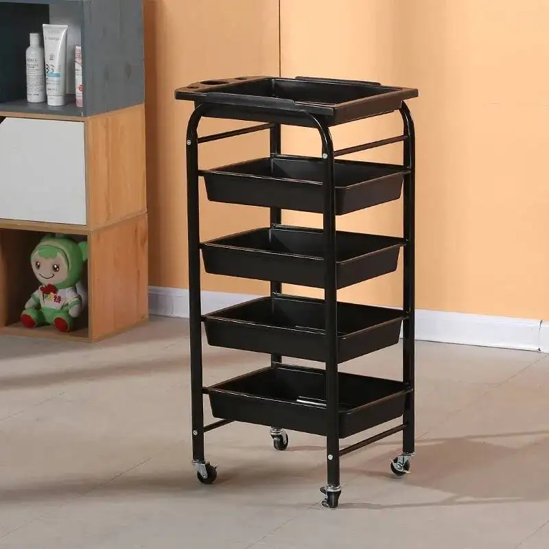 المصمم صالون التجميل تروللي مصمم شرب ماكياج صالون عربة مانيكير معدات واجن ميت رولين أثاث التجميل YN50ST #1