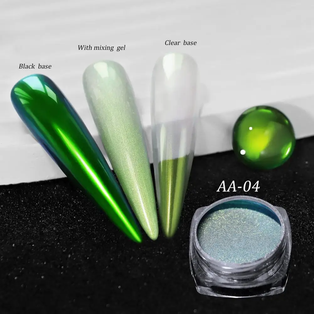 Poudre de fard à barrage coloré métallique pour les ongles, effet miroir, paillettes dorées, vernis gel UV, poussière chromée