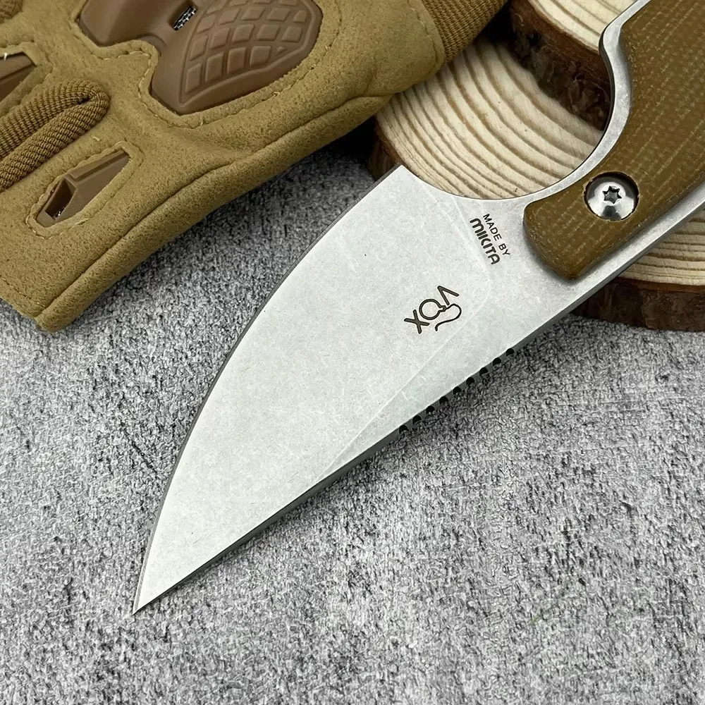 EDC Wilderness Survival Multi-function Straight Knife Outdoor Camping Knife Hunting Self-defense Utility Tools Micarta Handle