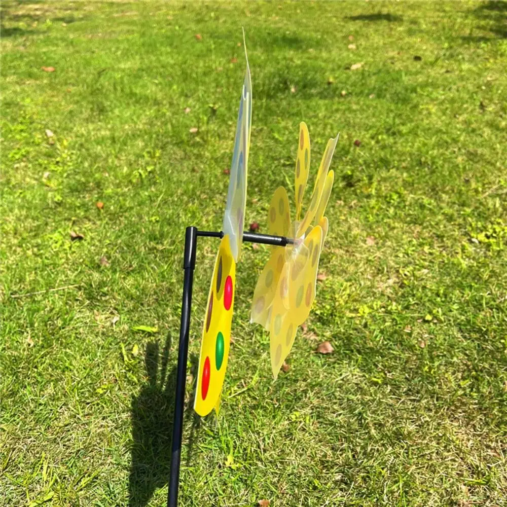 

Многослойный мультяшный разноцветный традиционный ветряной колоброд, вращающийся на солнечных батареях, из ПВХ, двухслойный, для декора пикника