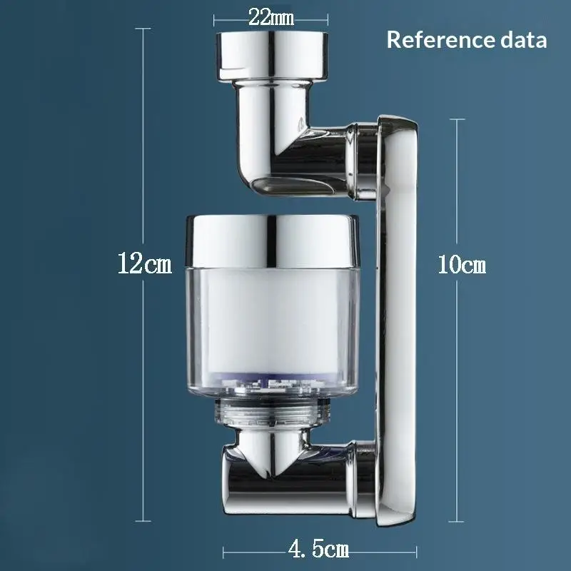 1080° Rotating Faucet Extender Arm Universal Anti‑splash Tap Bubbler Filter Nozzle For Kitchen Bathroom Sink