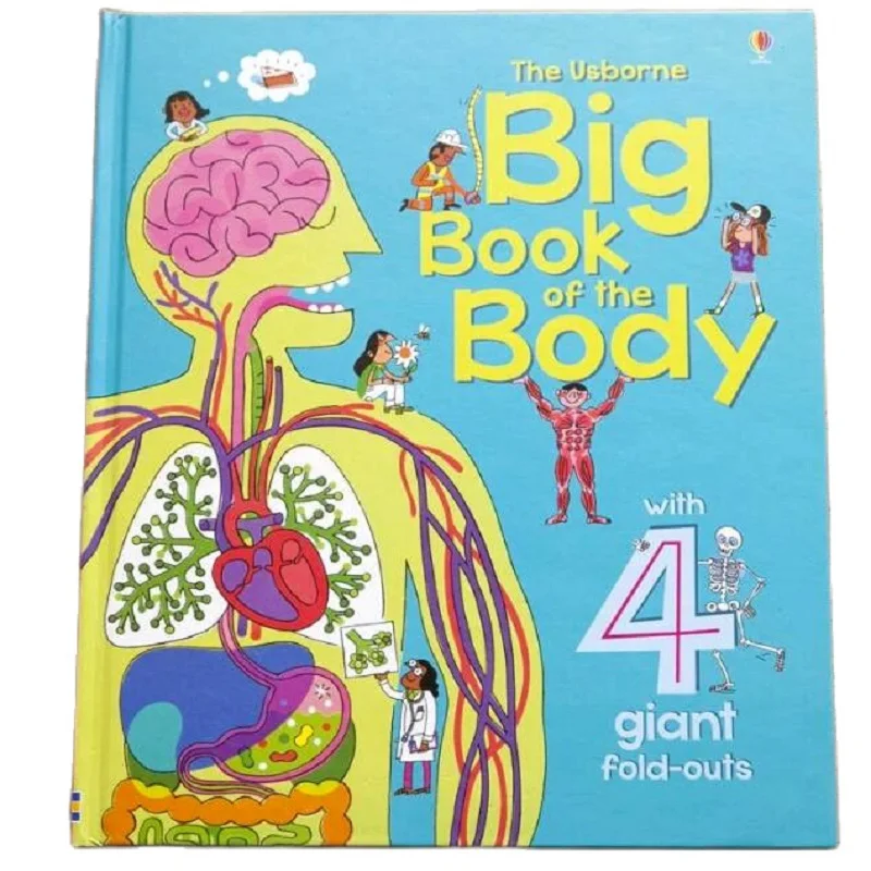 

The Usborne Big Book of the Body learning borad book kids boys girls gifts Books early education English picture flip book