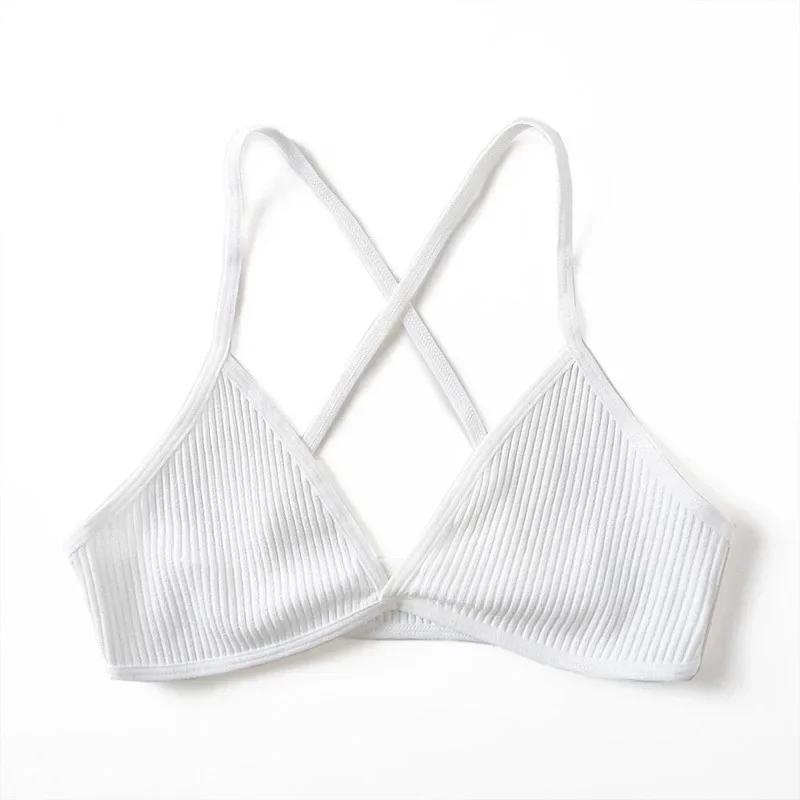 Comfort Deep-V Bra Lingerie Breathable Triangle Thin Bralette Sexy Back Tops Plunge Tube Vest Top Seamless Female Underwears