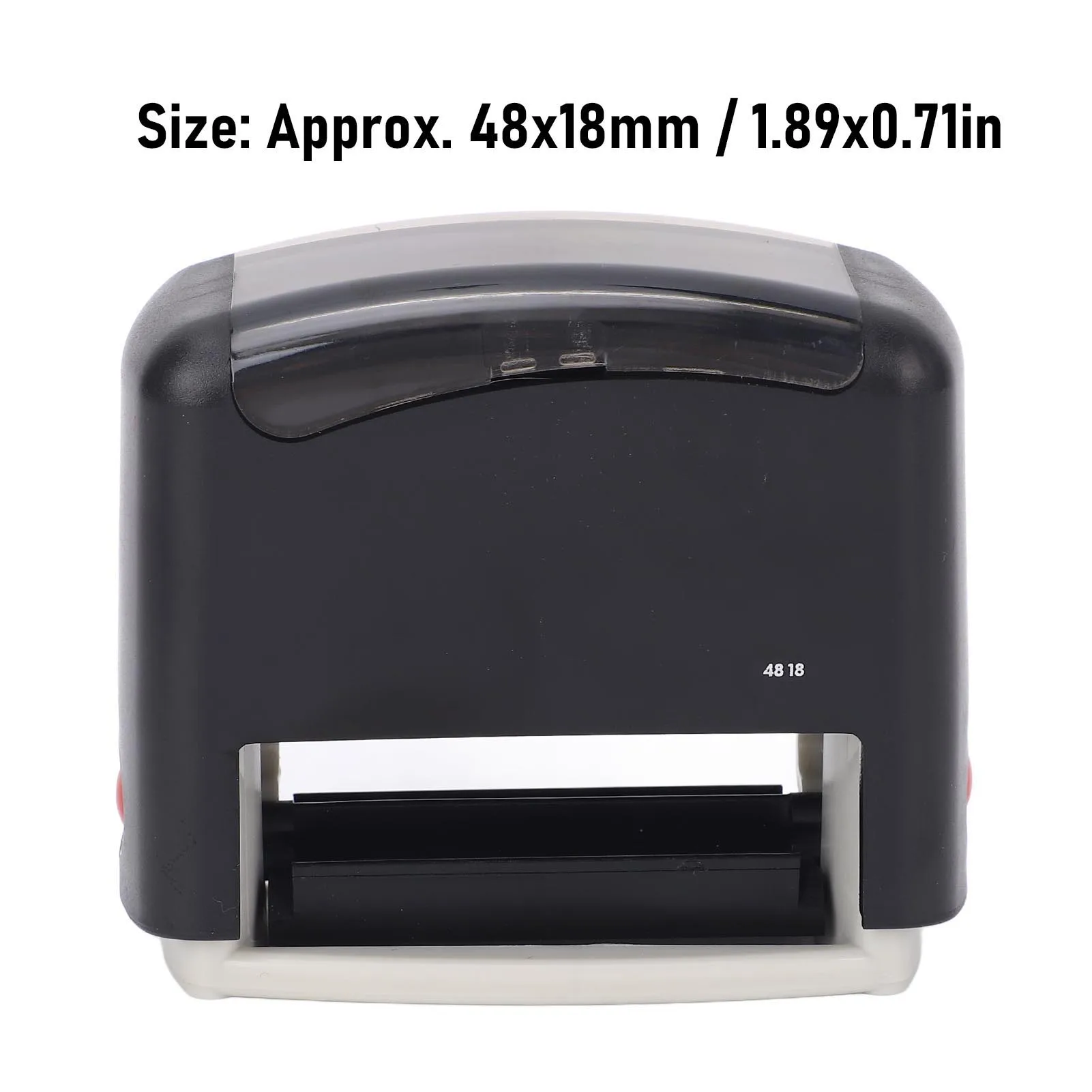 التحبير الذاتي ختم عنوان ختم 48x18 مللي متر قذيفة سوداء رقم رسالة رمز مزيج ختم شخصية التلقائي الختام