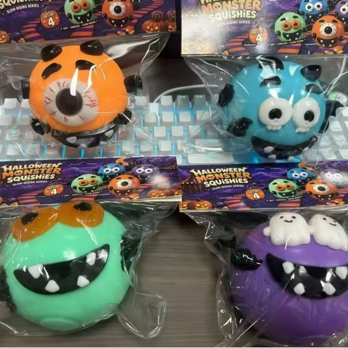 In Stock Smushers Curiosities Dog Face Swap Squishy Toy Squeeze Toys Stress Relief Decompression DIY Toys Halloween Gift