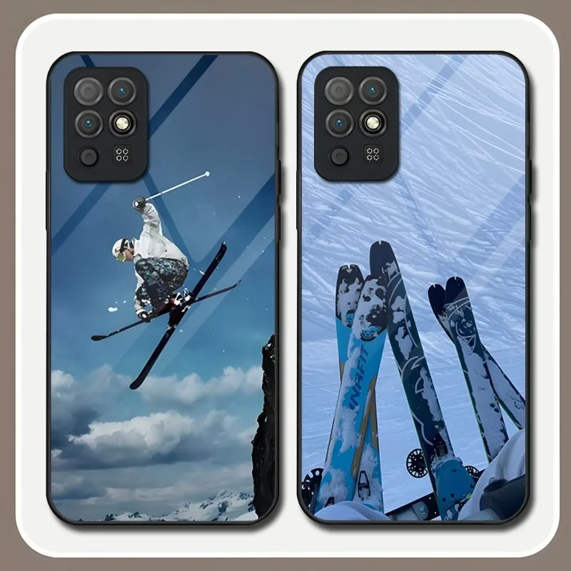 Ski Neige Snowboard Phone Case Tempered Glass For Huawei P30 P40 P50 P20 P9 Smartp Z Pro Plus 2019 2021 Rich And Colorful Cover