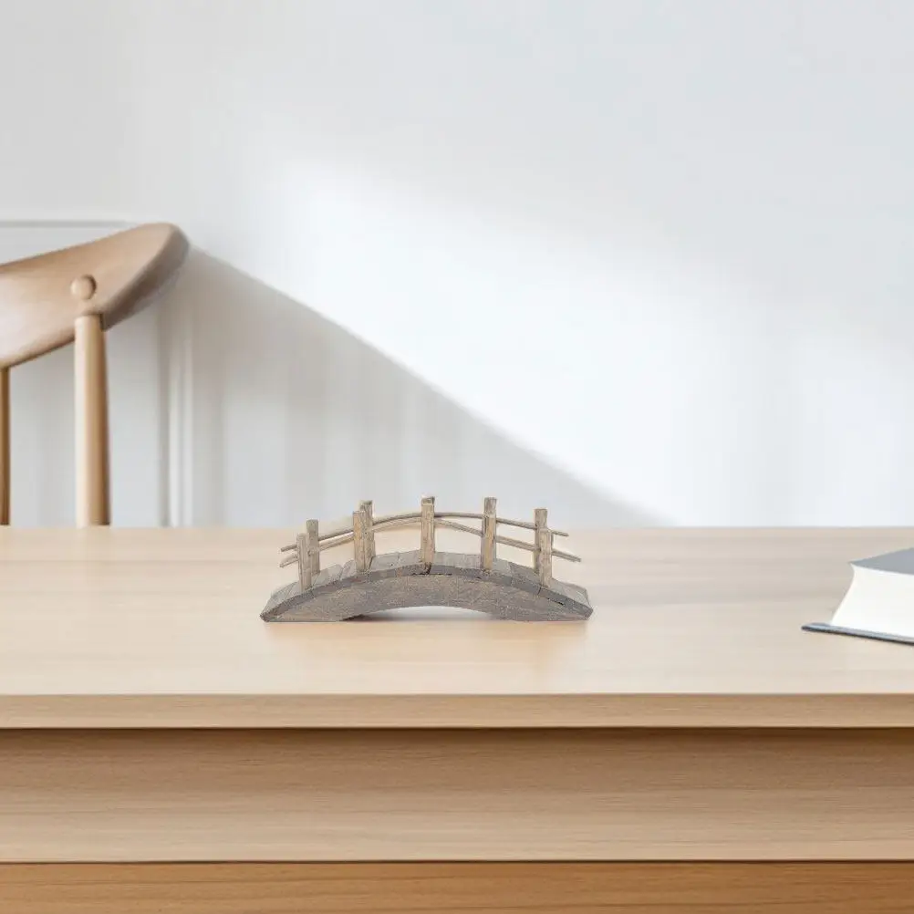 

Набор из 3 миниатюрных деревянных арочных мостиков для кукольного домика, элегантный декор для сказочного сада, бонсай, аксессуары для дзен-сада, игрушечный мостик