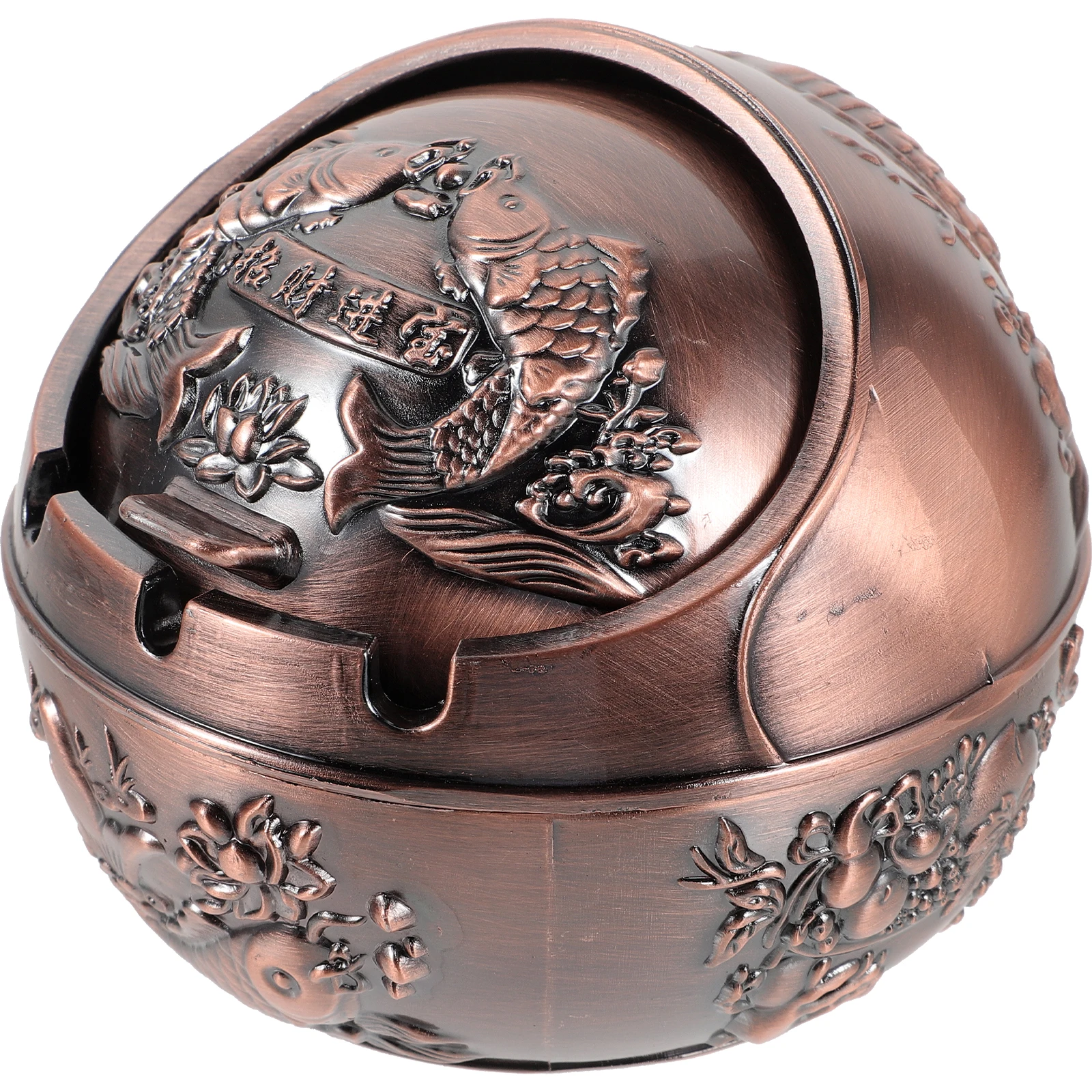 

Premium Metal Ashtray With Lid Portable Desktop For Home Office Car Wear-Resistant Small Cigarette Butt Container