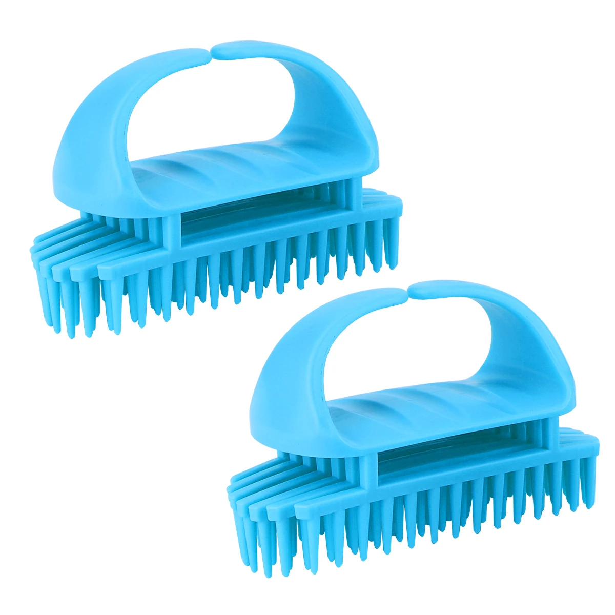 

2Pcs Silicone Brush Scalp Head Massage Scalp Hair Cleaning Comb Adult Curls Hair Care Tool