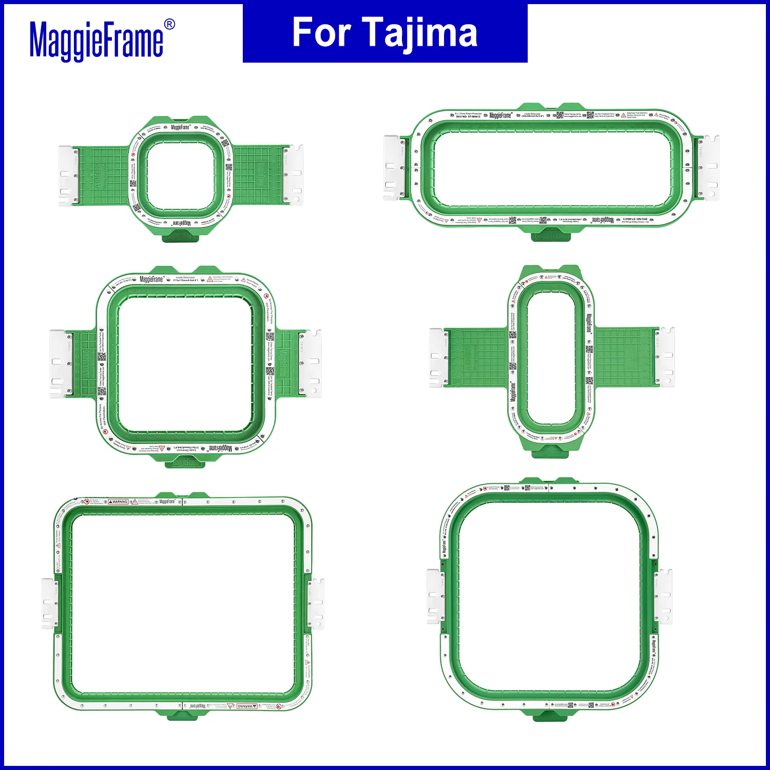 MaggieFrame MightyHoop Magnetic embroidery hoop for Tajima Juki SAI TMEX THEX TEMX TUMX TMBR TMBP TFMX TMEX1501 TFMX-II machines