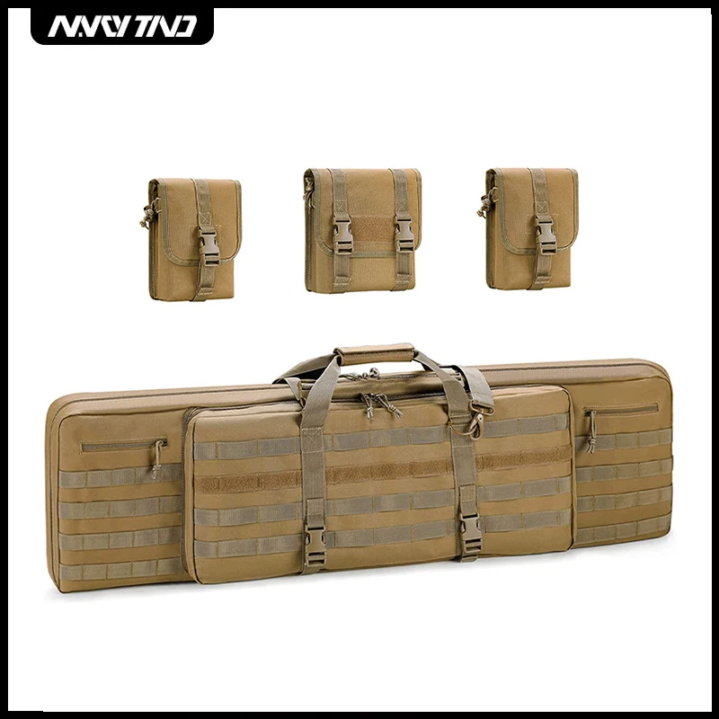 Multifunction Fishing Rod Case Double Protect Storage 46inch Airsoft Hunting Backpack