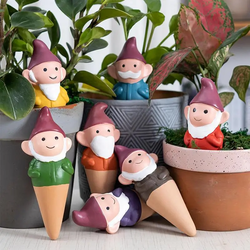 

Automatic Watering 7PCS Flower Pot Watering Stake Cute Dwarf Shape Automatic Watering System Automatic Watering Ceramics