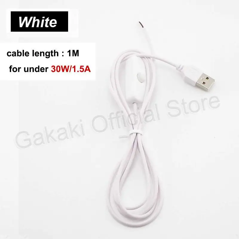 LED Strip USB Connector Cable Extension 2 pin Power Supply Wire on/off Switch Electrical  5V Wire For LED Lighting 